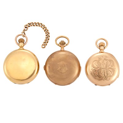 Lot 942 - Two Gold Minute Repeater and Minute Repeater Chronograph Calendar Hunting Case Pocket Watches and Hunting Case Pocket Watch
