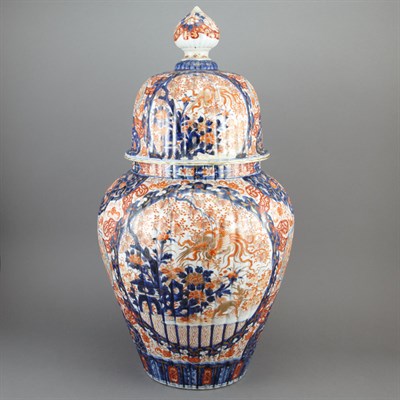 Lot 529 - Japanese Imari Porcelain Covered Floor Jar...