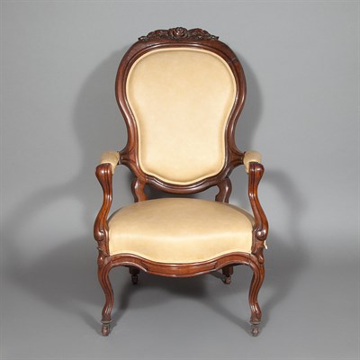 Lot 363 - American Rococo Revival Carved Rosewood Parlor...