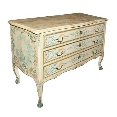 Lot 366 - Provincial Italian Rococo Style Painted...