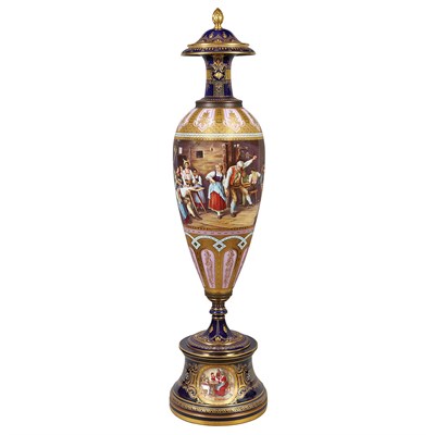 Lot 568 - Vienna Gilt and Polychrome Decorated Porcelain...