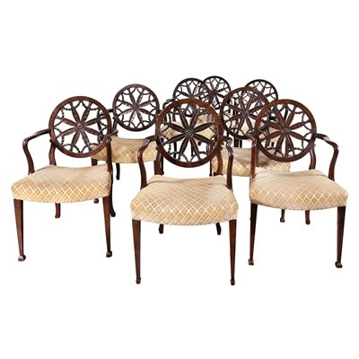 Lot 379 - Set of Eight George III Mahogany Open...