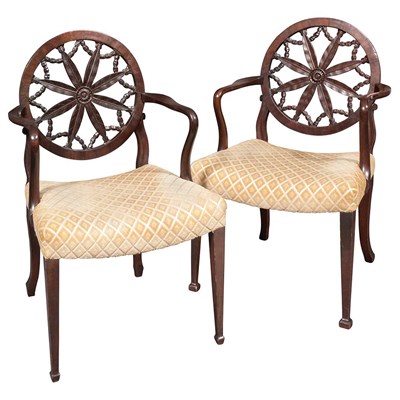 Lot 239 - Set of Eight George III Mahogany Open...