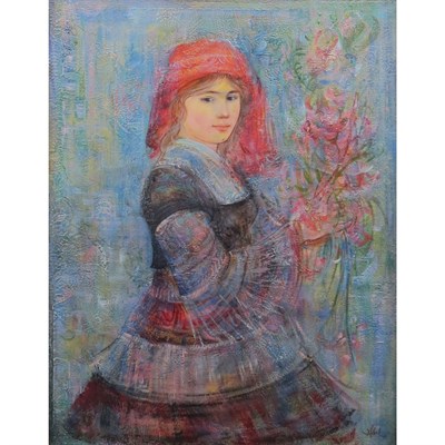 Lot 52 - Edna Hibel American, b. 1917 The Greek Girl,...