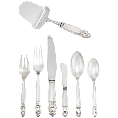 Lot 253 - Georg Jensen Sterling Silver Flatware Service...