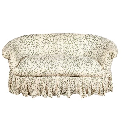 Lot 395 - Upholstered Settee Donghia & Burge Length 63...