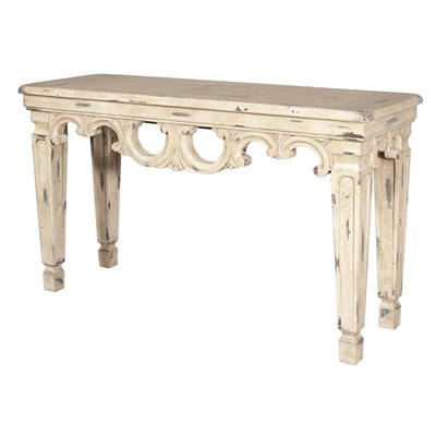 Lot 383 - Carved and Painted Wood Console Height 32 1/4...