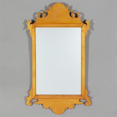 Lot 121 - American Maple Mirror Height 38 inches, width...