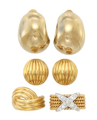 Lot 540 - Group of Gold, Diamond and Gem-Set Jewelry