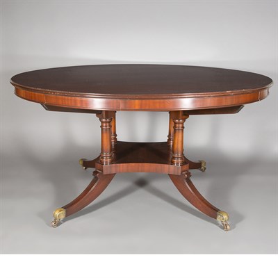 Lot 142 - Regency Style Mahogany Extension Dining Table...