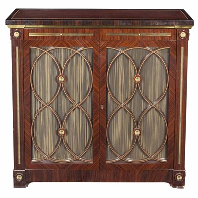 Lot 620 - Pair of Empire Style Brass Mounted Rosewood...