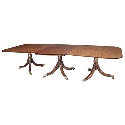 Lot 230 - George III Style Triple-Pedestal Dining Table...