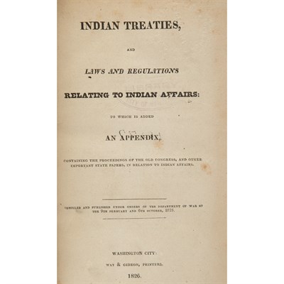 Lot 232 - [INDIAN LAWS - HAMILTON, SAMUEL] Indian...