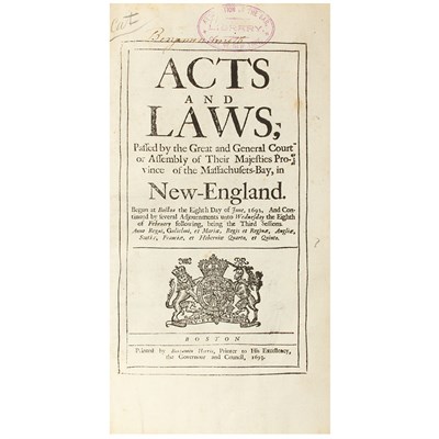 Lot 10 - [MASSACHUSETTS] A collection of 17th century...