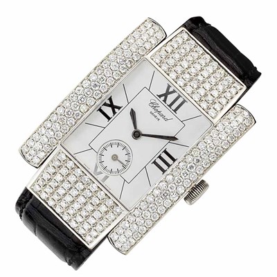 Lot 594 - Lady's White Gold and Diamond 'La Strada' Wristwatch, Chopard