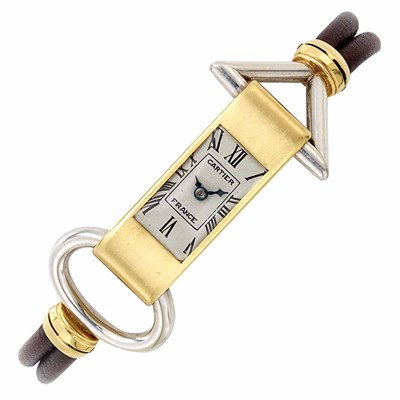 Lot 16 - Two-Color Gold Wristwatch, Cartier, France