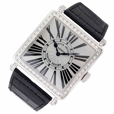 Lot 588 - Stainless Steel and Diamond 'Master Square' Wristwatch, Franck Muller