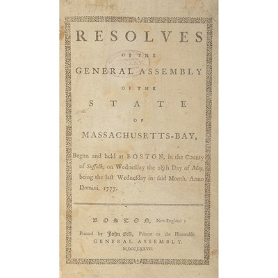 Lot 111 - [MASSACHUSETTS] Resolves of the General...
