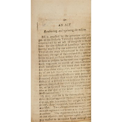 Lot 215 - [DISTRICT OF LOUISIANA] [Laws for the...