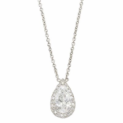 Lot 215 - Platinum and Diamond Pendant, Piranesi, with White Gold Chain