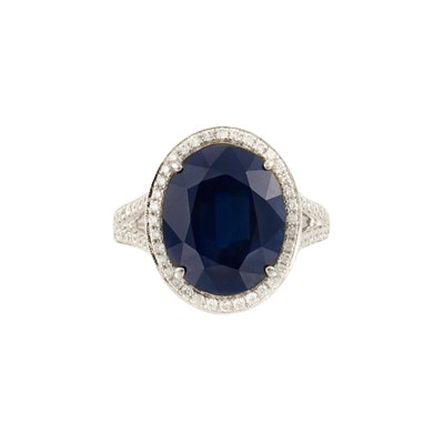 Lot 889 - White Gold, Sapphire and Diamond Ring, Piranesi