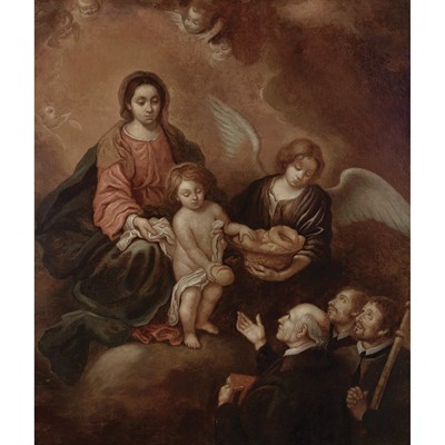 Lot 73 - Spanish School 17th Century Madonna and Child...