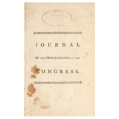 Lot 86 - [CONTINENTAL CONGRESS] Journal of the...