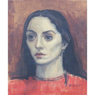 Lot 68 - Moses Soyer American, 1899-1974 The Greek Girl,...