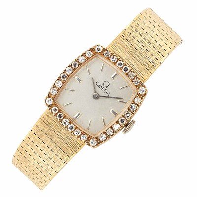 Lot 49 - Gold and Diamond Wristwatch, Omega