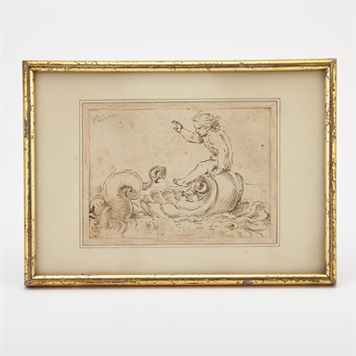 Lot 5 - School of Annibale Carracci Putto Riding a...
