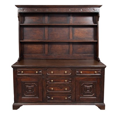 Lot 193 - English Oak Welsh Dresser Style Hutch Height 7...