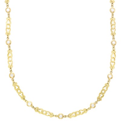 Lot 276 - Gold and Diamond Chain Necklace