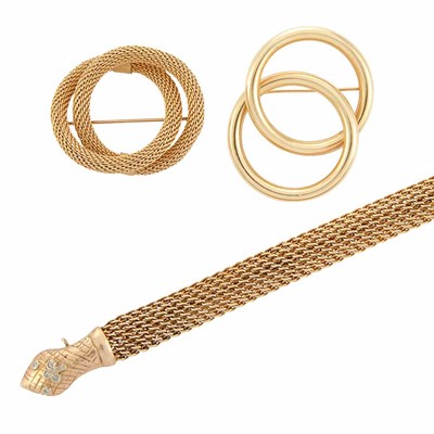 Lot 545 - Group of Gold Jewelry