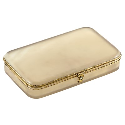 Lot 53 - Chalcedony, Gold and Diamond Box