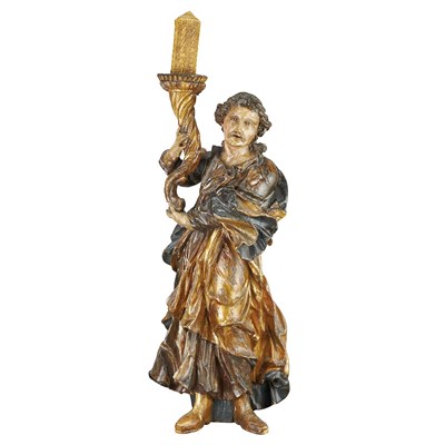 Lot 331 - Northern European Painted and Parcel Gilt...