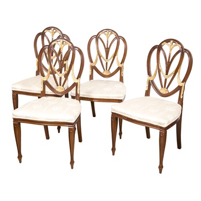 Lot 161 - Set of Twelve George III Style Mahogany and...