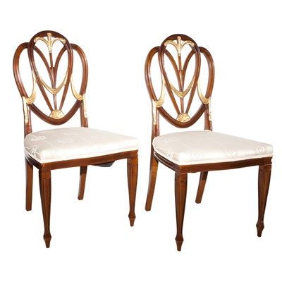 Lot 215 - Set of Eight George III Style Gilt Decorated...