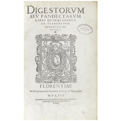 Lot 293 - [LAW] [JUSTINIANUS i.e. JUSTINIAN I]....