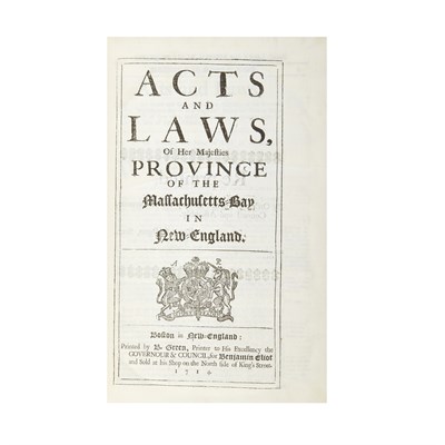 Lot 13 - [MASSACHUSETTS] The Charter granted by Their...