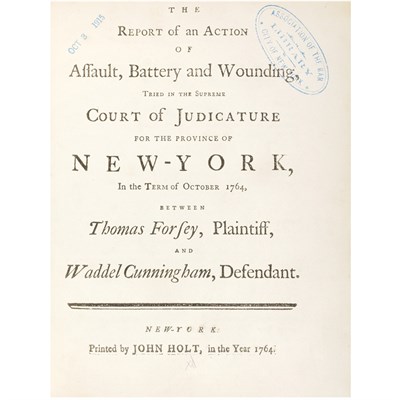 Lot 65 - [CASE LAW] The Report of an Action of Assault,...