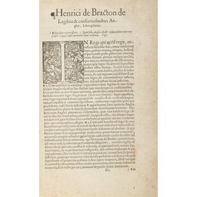 Lot 303 - [ENGLISH LAW] BRACTON, HENRICUS DE. De legibus...