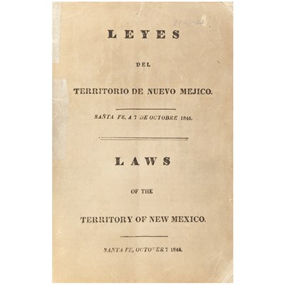 Lot 249 - [NEW MEXICO] Leyes del Territorio de Nuevo...
