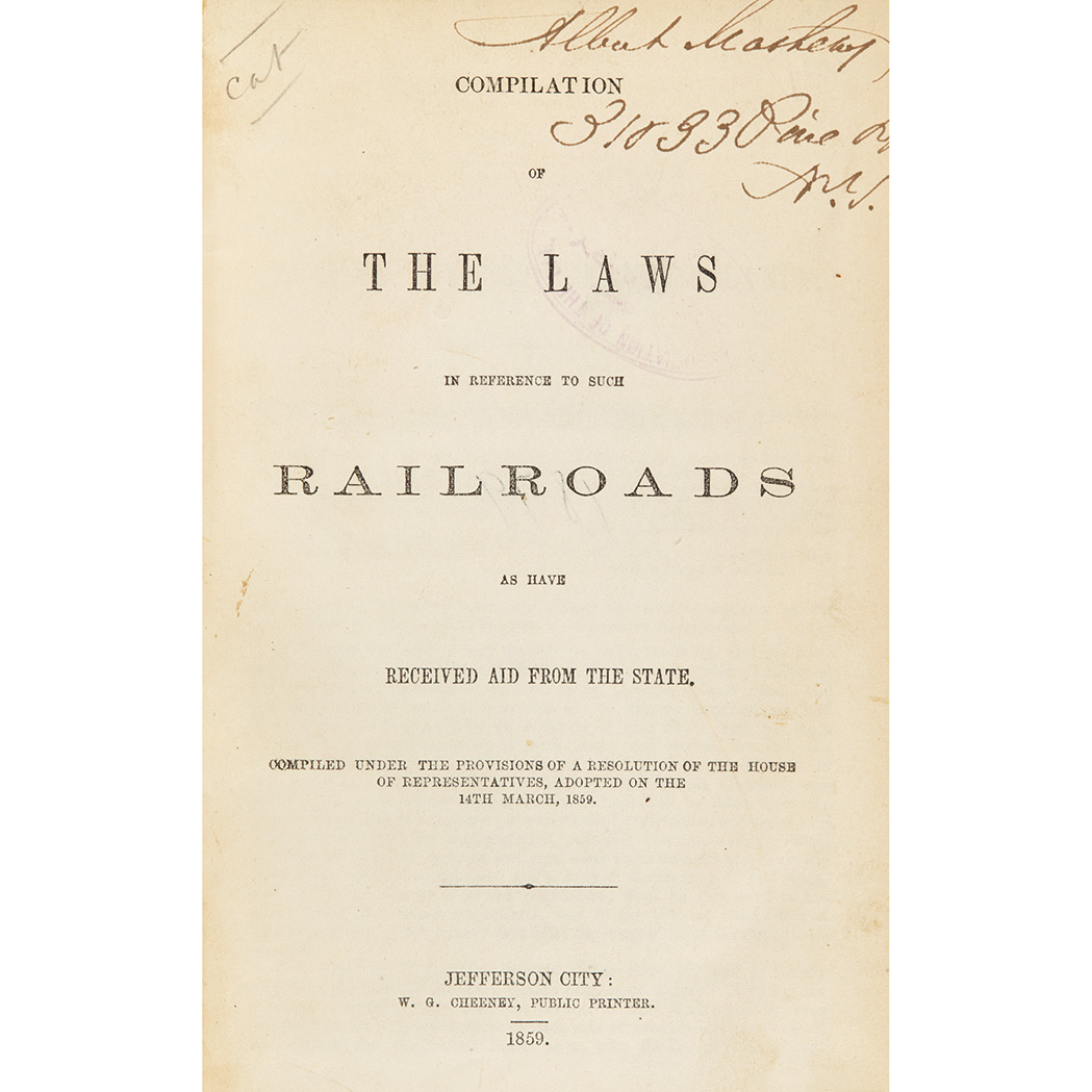 Lot 72 - [MAPS & RAILROADS] Miscellany of volumes,...