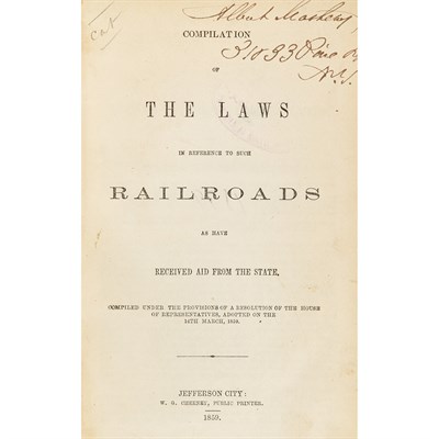 Lot 72 - [MAPS & RAILROADS] Miscellany of volumes,...