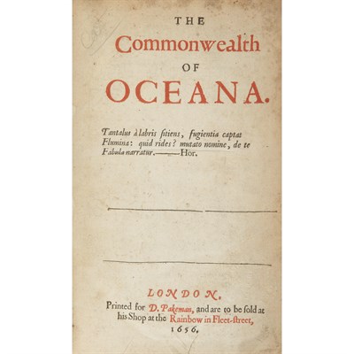 Lot 316 - [HARRINGTON, JAMES] The Common-Wealth of...