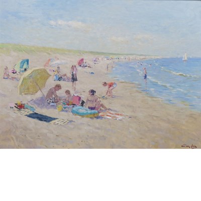 Lot 74 - Niek Van der Plas Dutch, b. 1954 A Day at the...