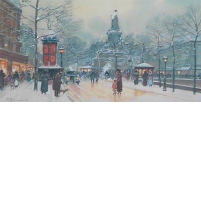 Lot 56 - Paul Renard French, 1941-1997 Paris Winter...