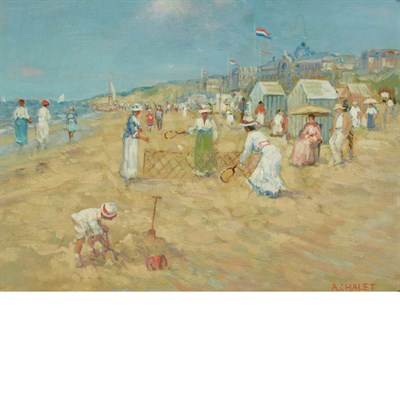 Lot 10 - Andre Chalet French, b. 1954 Badminton on the...