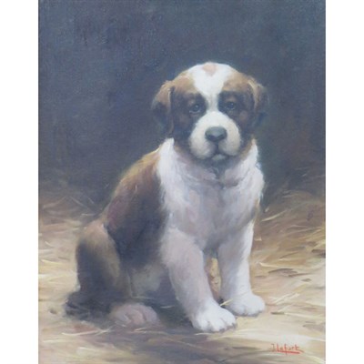 Lot 41 - Jean Lefort French, b. 1948 Puppy Signed J....