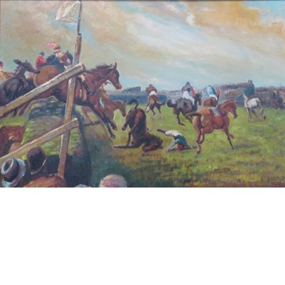 Lot 4 - Louis Basset French, b. 1948 Steeplechase...